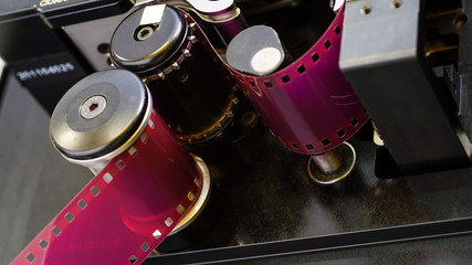 35 mm film scanner in cinemas with industrial film.