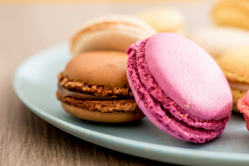 macarones biscuits of many colors