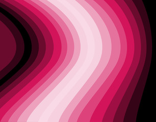 Abstract waved lines gradient illustration background in bright pink color vector EPS 10