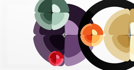 Obraz premium Abstract background, trendy color circles geometrical composition. Vector Illustration For Wallpaper, Banner, Background, Card, Book Illustration, landing page
