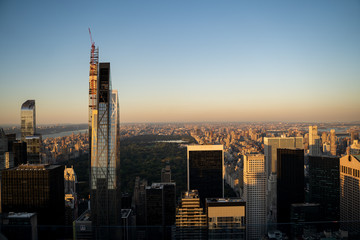 Fototapeta na wymiar New York View Skyline From Top Of The Rock