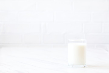 Milk in a glass .Drink.Concept healthy organic eating.