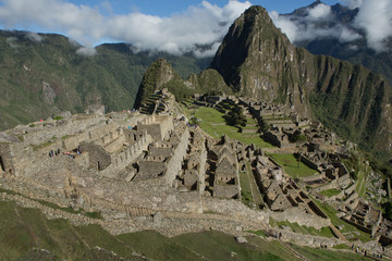 Machu Picchu. Urubamba River valley. Ancient Inca temple. Andes. Peru