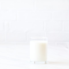 Milk in a glass .Drink.Concept healthy organic eating.