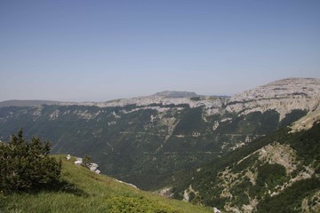 Mountain Valley on Cliffs Horizon View