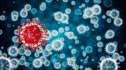 Coronavirus danger and public health risk disease and flu outbreak