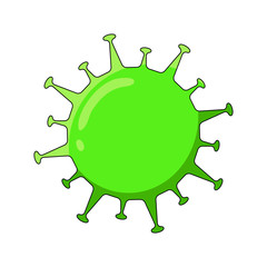 Coronavirus disease symbol. Influenza epidemic. Covid-19 sign. Virus infection icon. disease template isolated on white background. Vector illustration image.