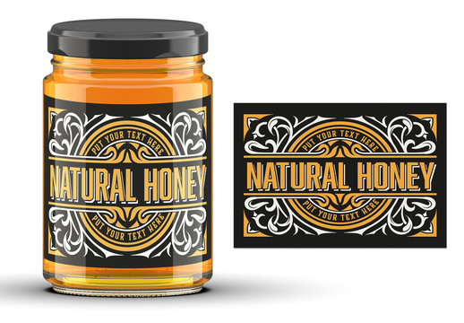Vintage Honey Label Layout