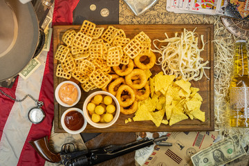 Snacks for beer in american style