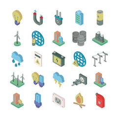 bundle of energy set icons