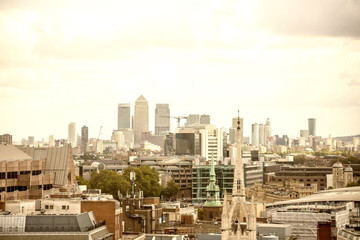 Fototapeta na wymiar Panoramic view of London skyline