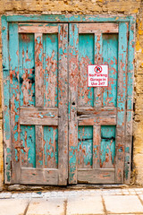 old  garage door  in Malta
