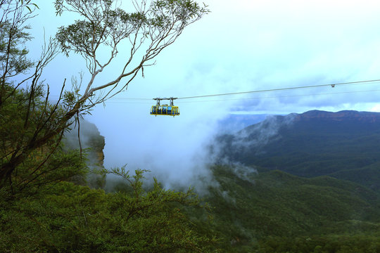 Over The Clouds In The Aerial Cable Car Over The Blue Mountains (Australia)