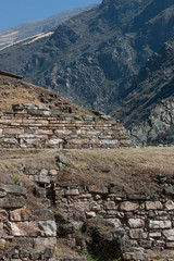 Fototapeta na wymiar Chavin Andes Peru. Pre-Columbian civilization. Chavín de Huantar. 
