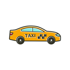 taxi icon in trendy flat design 