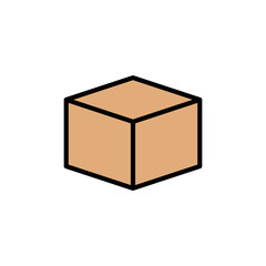Fototapeta premium Open box icon isolated on white background. Cardboard box, packaging open. Box icon vector