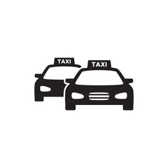 taxi icon in trendy flat design 