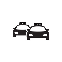 taxi icon in trendy flat design 