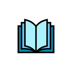 Book icon isolated on white background. Book vector icon