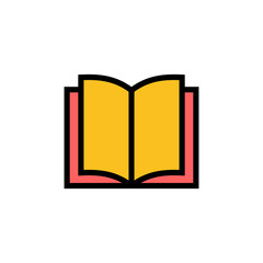 Book icon isolated on white background. Book vector icon