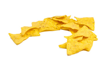 Fototapeta premium nachos, corn chips, isolated on white background