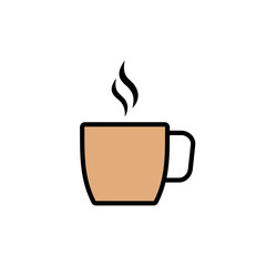 Cup of coffee icon isolated on white background. Coffee cup icon. Coffee vector icon. Tea