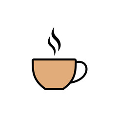 Cup of coffee icon isolated on white background. Coffee cup icon. Coffee vector icon. Tea