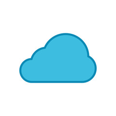 Cloud icon vector isolated on white background. cloud computing icon