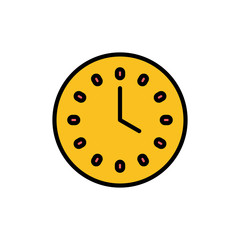 Clock icon isolated on white background. Time icon vector. Clock vector icon