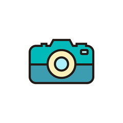 Camera Icon isolated on white background. Camera symbol. Camera vector icon
