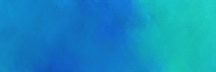 abstract painting background texture with strong blue, light sea green and dodger blue colors and space for text or image. can be used as horizontal background graphic