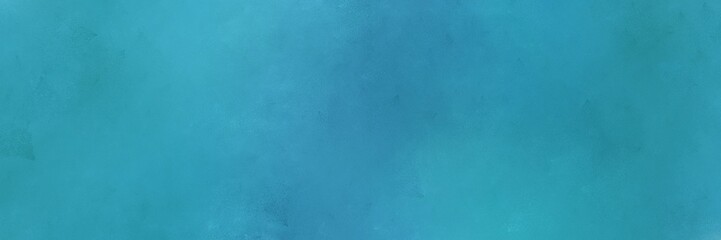 abstract painting background graphic with steel blue and medium turquoise colors and space for text or image. can be used as horizontal background graphic