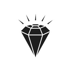 diamond icon in trendy flat style 