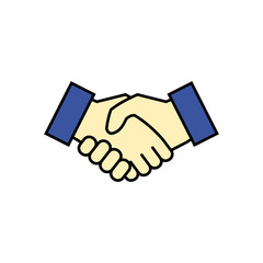 Business handshake. Handshake icon vector. contract agreement. Trust icon vector. Deal. Done. partnership icon