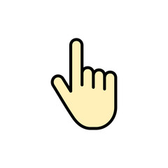Hand cursor icon isolated on white background. Hand click icon. Finger pointer isolated vector