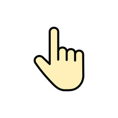 Obraz premium Hand cursor icon isolated on white background. Hand click icon. Finger pointer isolated vector