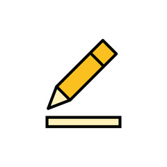 Edit icon isolated on white background. Pencil icon. sign up Icon vector