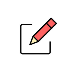 Edit icon isolated on white background. Pencil icon. sign up Icon vector