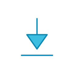 Download icon isolated on white background. Downloading vector icon