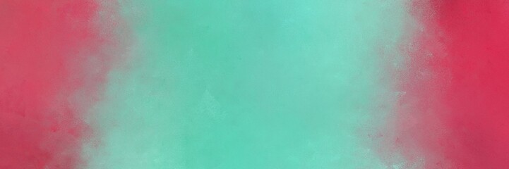 abstract painting background graphic with medium aqua marine, moderate pink and rosy brown colors and space for text or image. can be used as horizontal background graphic