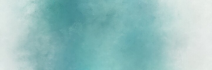 abstract painting background graphic with medium aqua marine and cadet blue colors and space for text or image. can be used as horizontal background texture