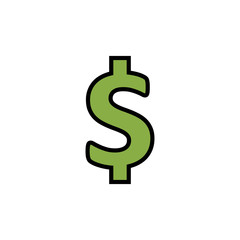 Money icon isolated on white background. Money vector icon. Dollar icon