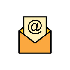 Mail vector icon isolated on white background. E-mail icon. Envelope illustration. Message