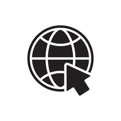 globe icon in trendy flat style, internet icon 