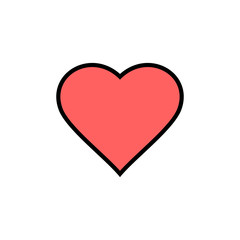 Heart icon isolated on white background. Heart vector icon. Like icon vector. Love