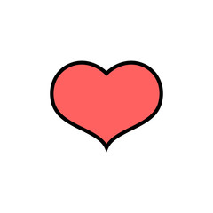 Heart icon isolated on white background. Heart vector icon. Like icon vector. Love