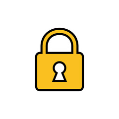 Lock icon isolated on white background. Encryption icon. Security symbol. Secure. Private
