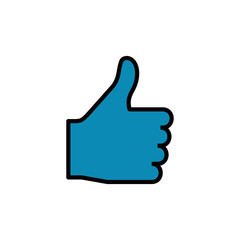 like icon isolated on white background. Thumbs up icon. social media icon