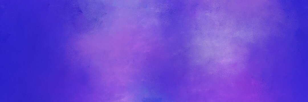 slate blue, medium blue and medium purple colored vintage abstract painted background with space for text or image. can be used as horizontal background texture