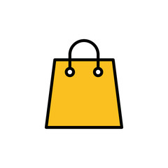 Shopping bag icon isolated on white background. Shopping bag vector icon